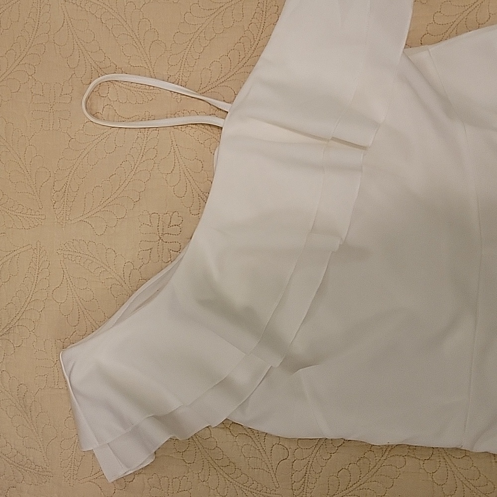 White Ruffle Romper. Small - Picture 2 of 5